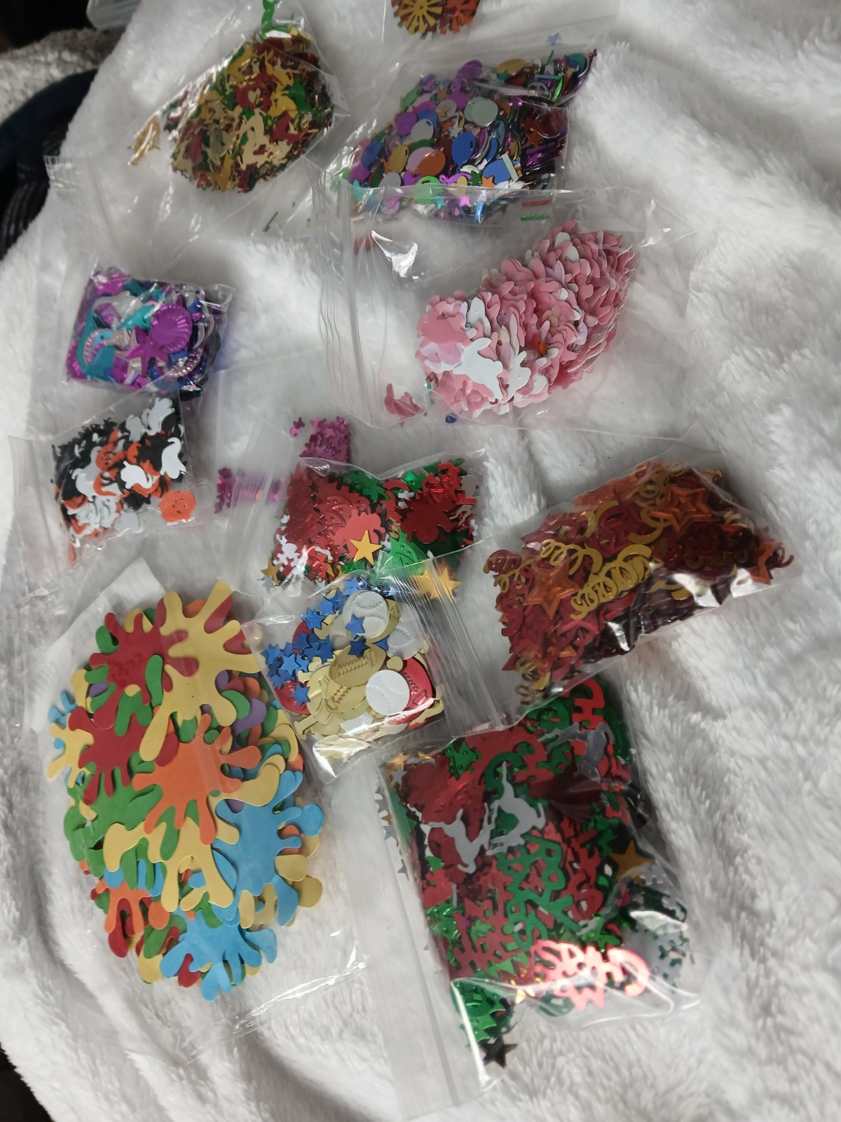 Lot – Multi Packs of Confetti Scatters Variety Stars Hearts Mickey Numbers etc