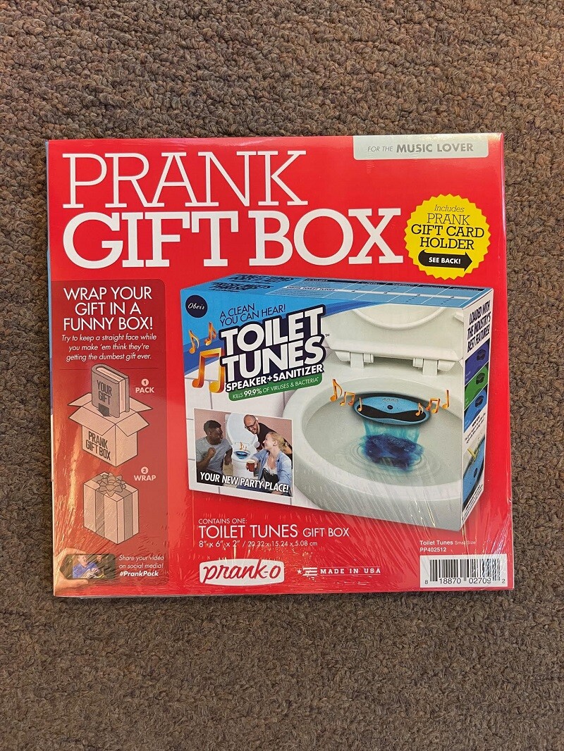 PRANK-O FUNNY JOKE PRANK GAG GIFT GIFT BOX 8″x6″x2″ – TOILET TUNES