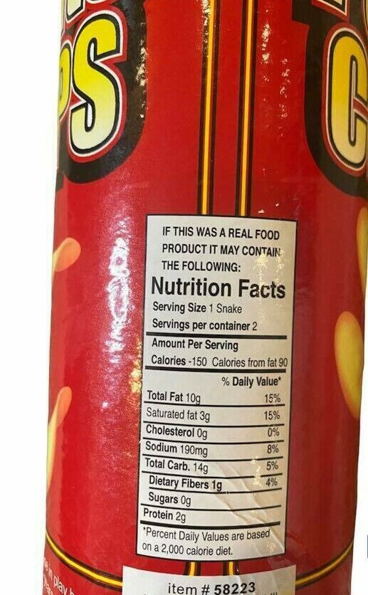 Potato Chip Snake Can spring gag gift funny clown party joke parade prop novelty