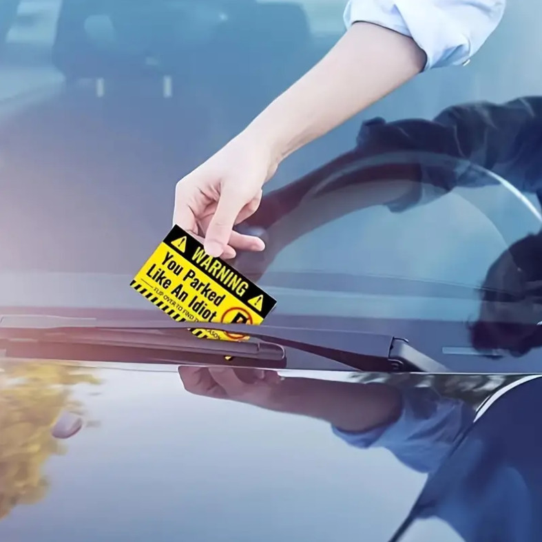 20pcs Bad Parking Cards You Parked Like An Idiot 3.5″ x 2″ Inches Violation