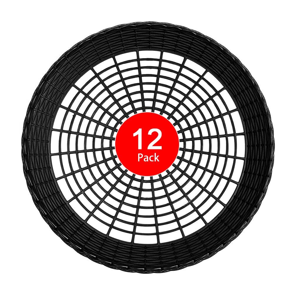 Reusable Plastic Paper Plate Holders 8/12/24 Packs Black Heavy Duty