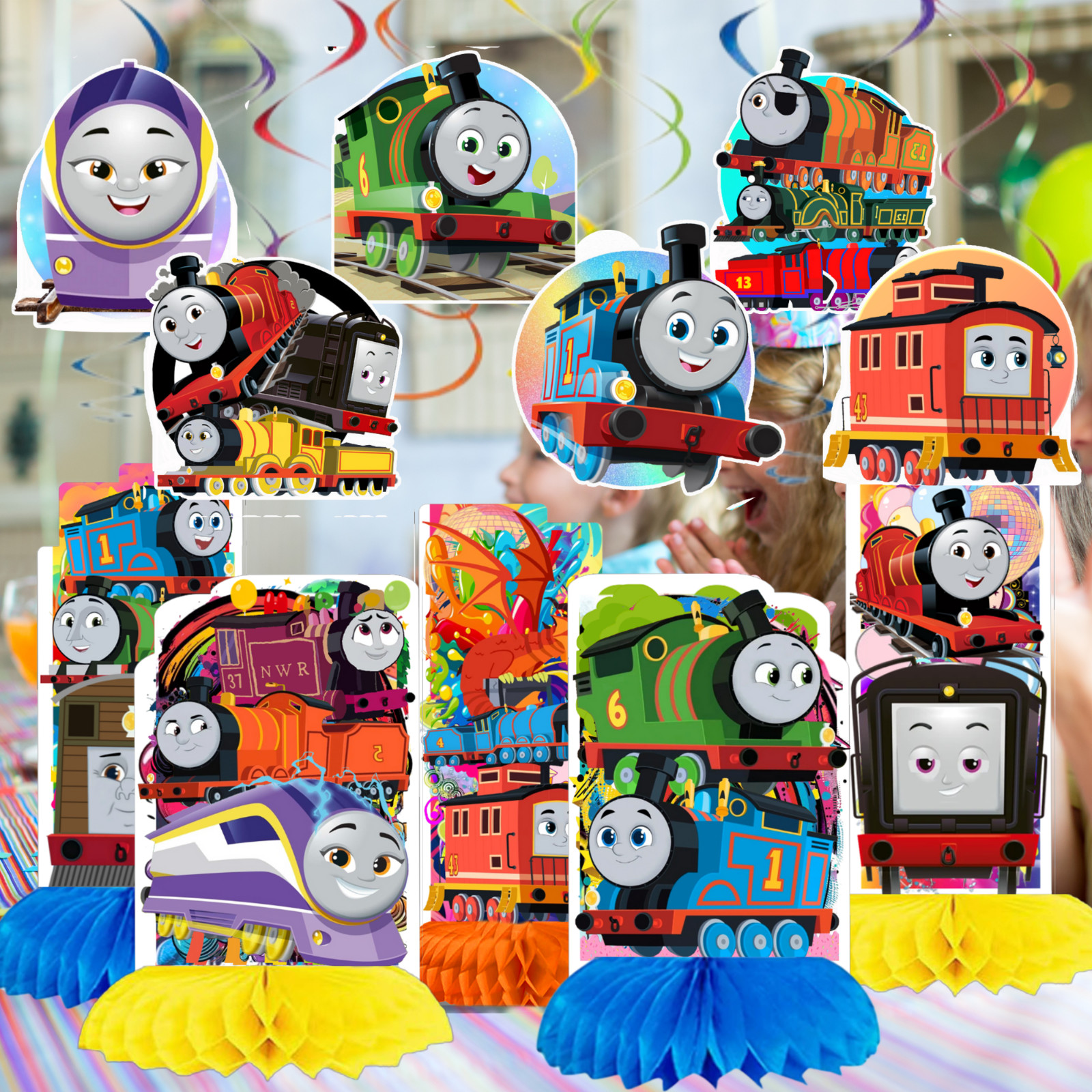 THOMAS TRAIN birthday party supplies favor centerpiece decoration event balloon