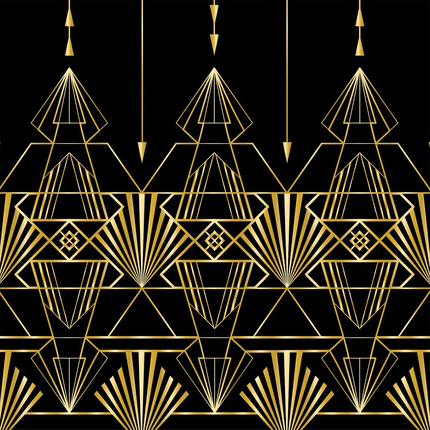 Beistle 2-Count 1920S Tablecover Art Deco Decor Table Decorations For Party
