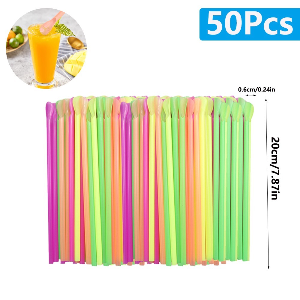 Alink Assorted Bright Colors Jumbo Smoothie Straws, Wide Plastic Dispo