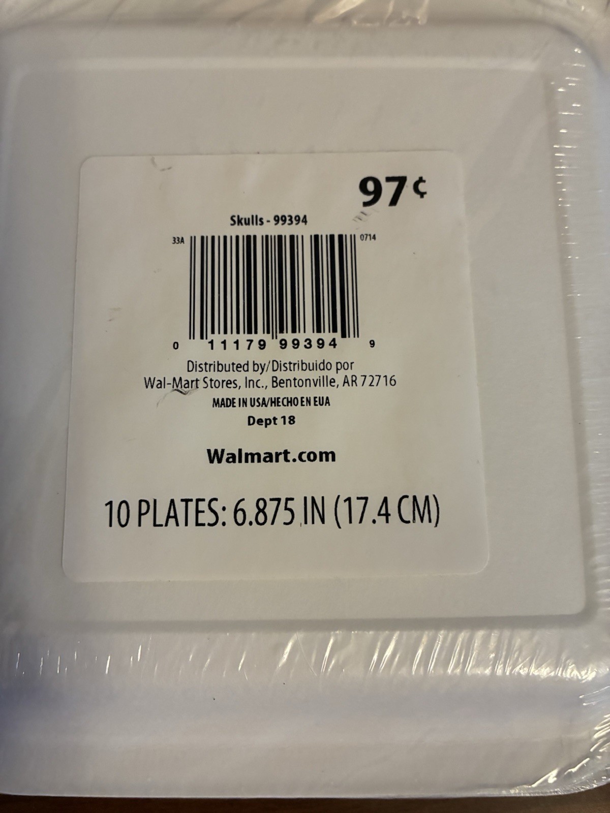 Halloween Party Supplies (2)10ct. Square Spider/Skull Paper Plates & Table Cover
