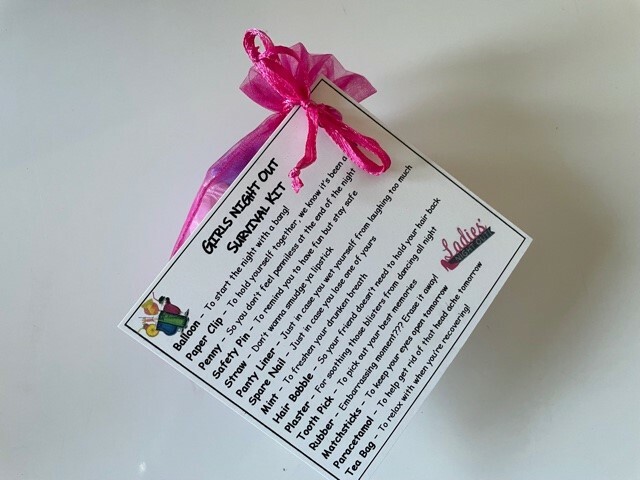 Girls Night Out Survival Kit, Novelty Keepsake, 15 items!!