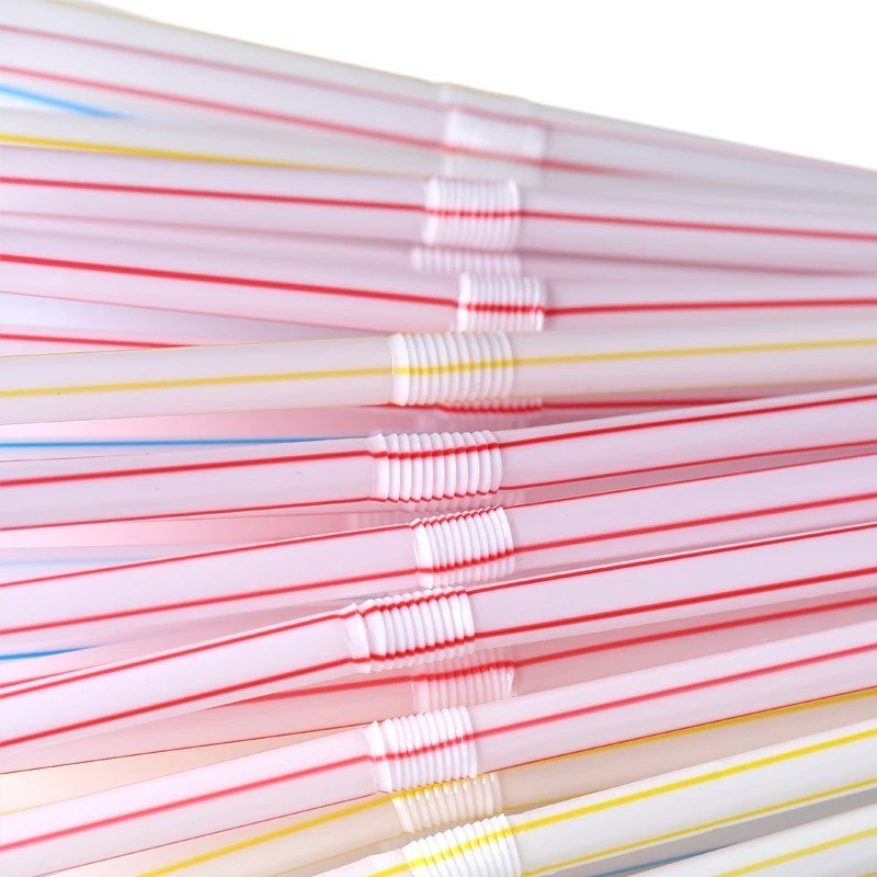 50-500pcs Colorful Drinking Straws Milk Tea Juice Party Supplies