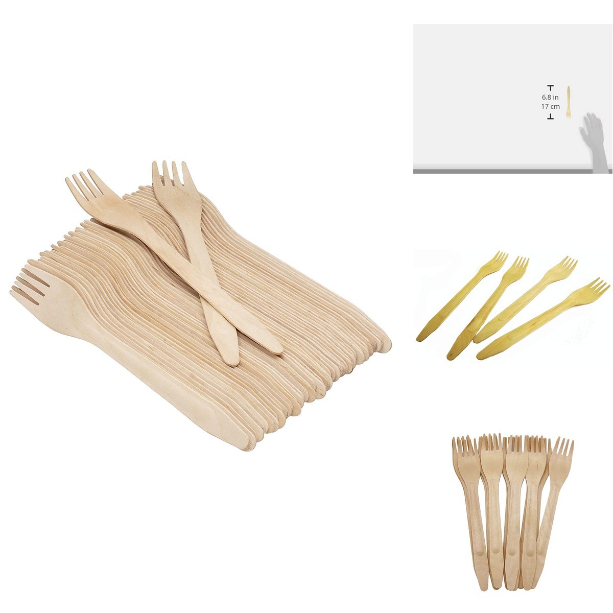 Perfect Stix Premium Wooden Forks. 6 Inches Pack Of 1000 Count Psfork165- 1000