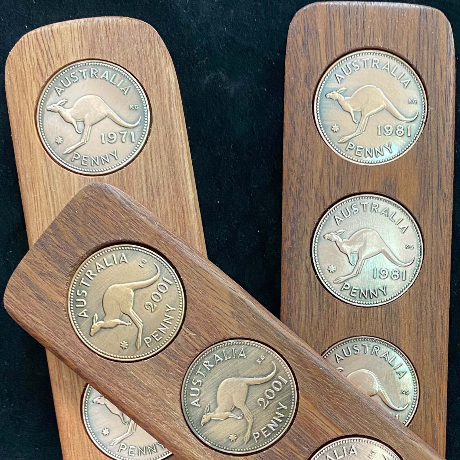 2026 Australian Penny – 3 Penny Handmade 2UP Game – Two-Up Many Years Available