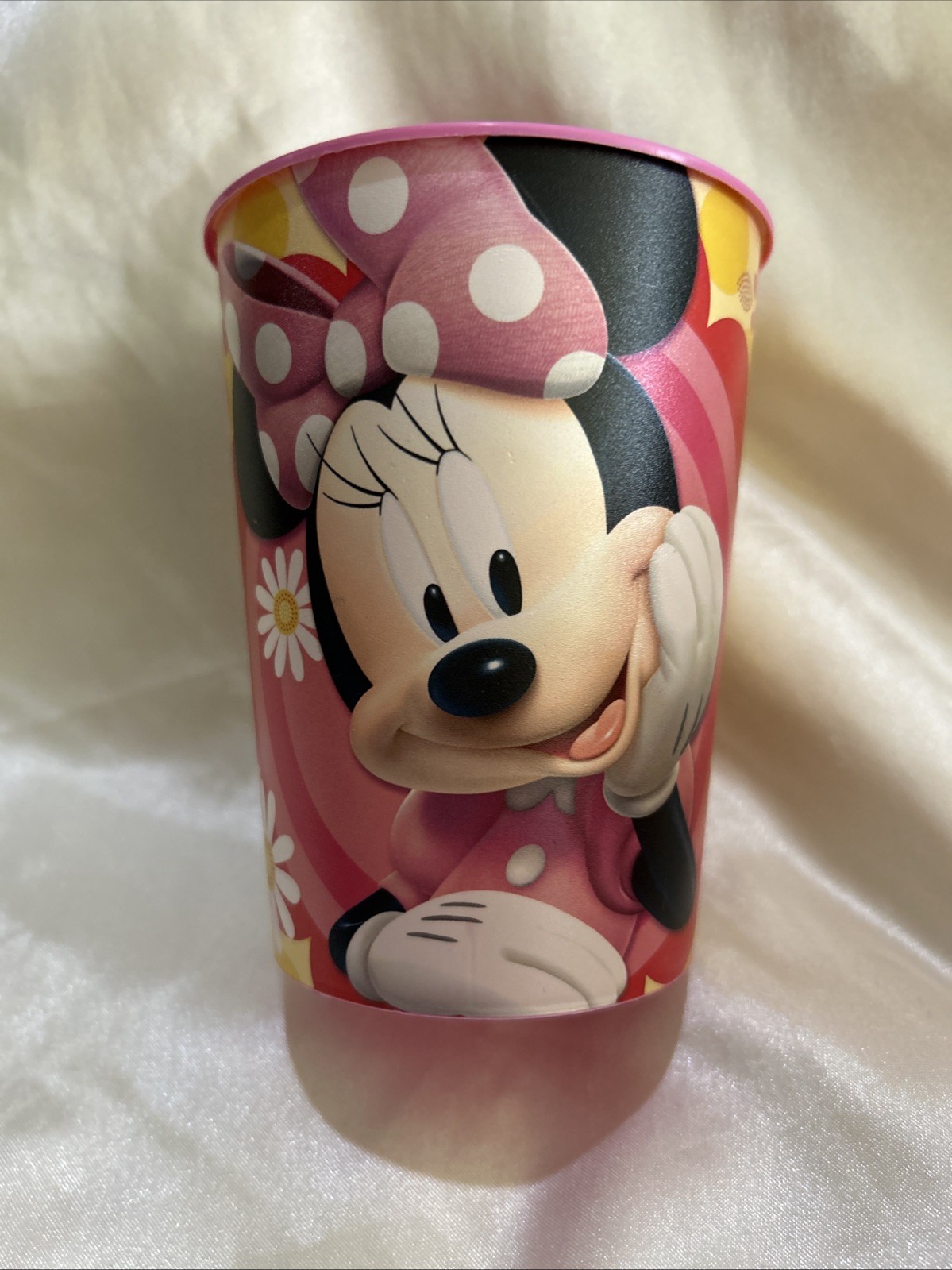 NEW MINNIE MOUSE PARTYCITY REUSABLE PLASTIC PINK DRINKING BPA FREE 16 OZ CUPS