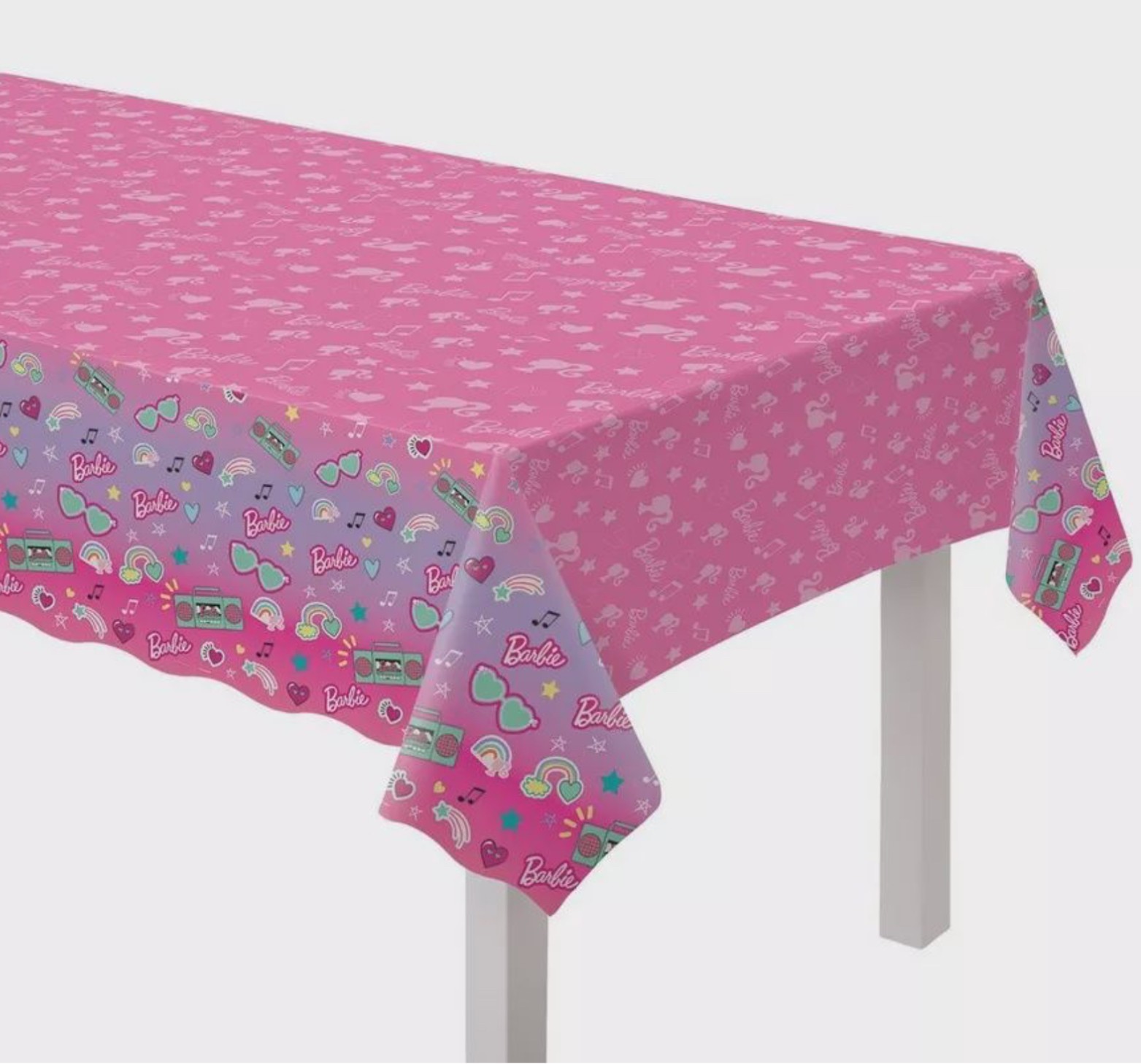 Barbie Dream Together Pink Plastic Rectangle Table Cover Measures 54″x96″ NEW