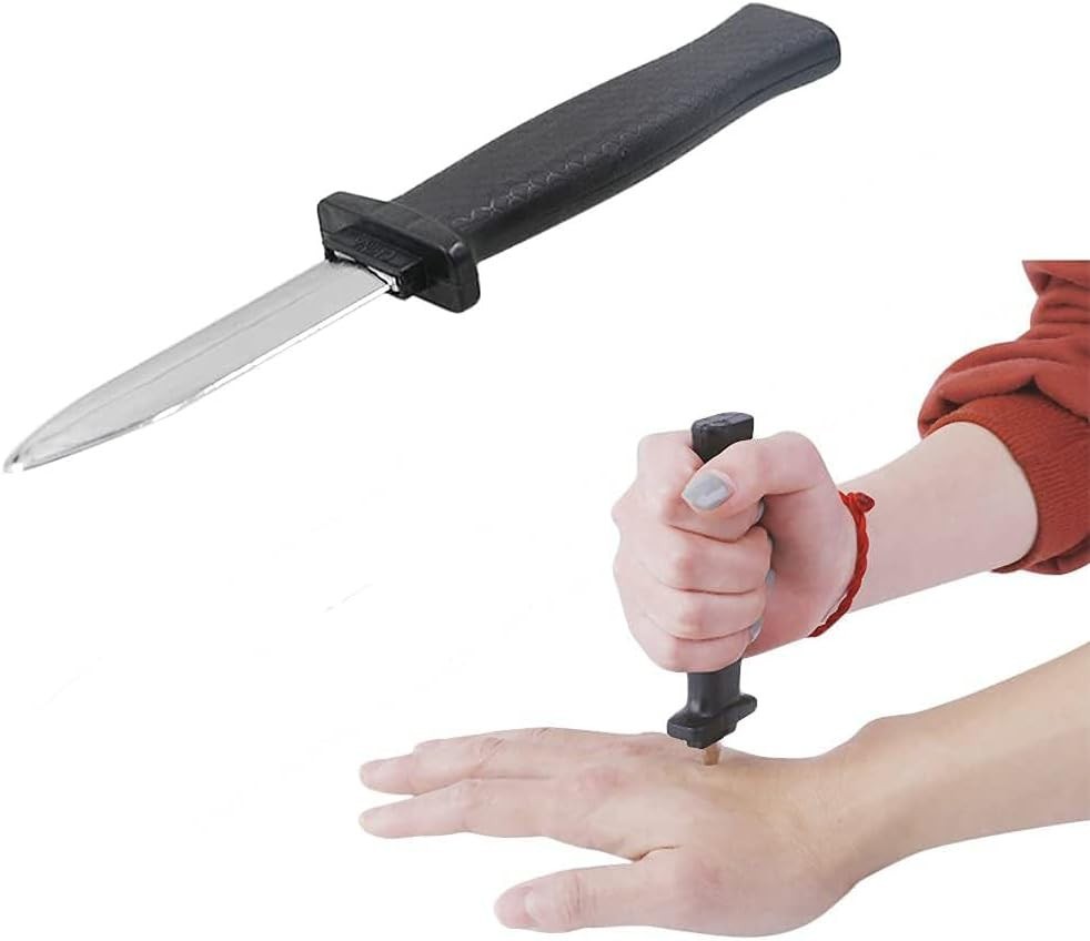 Retractable Knife Prop Knife Fake Knife False Trick Gadget Toy 3 Pack