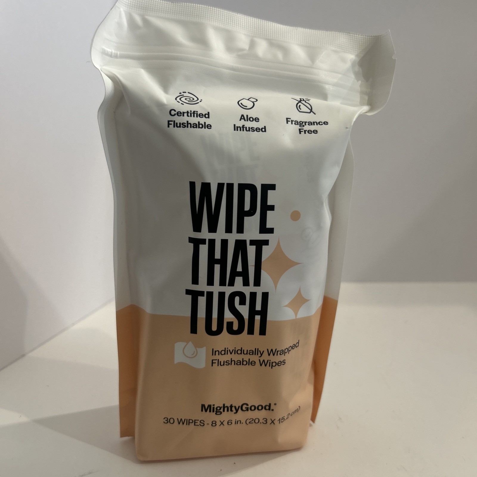 Wipe That Tush On-The-Go Flushable Wipes – 1 Pack of 30 Individually Wrapped Wip