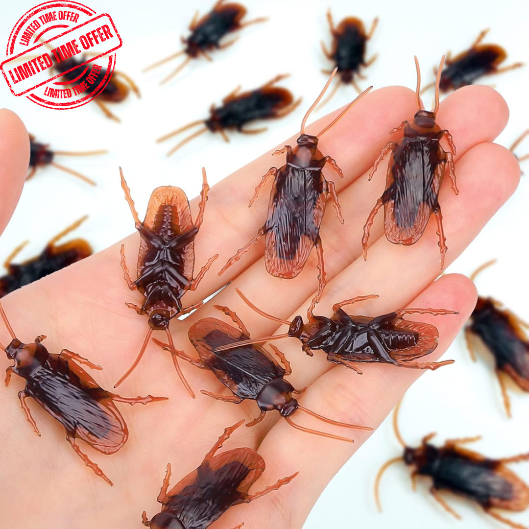 15 Pcs Prank Fake Roaches Model Pretty Creepy Fake Cockroach Realistic Plastic B