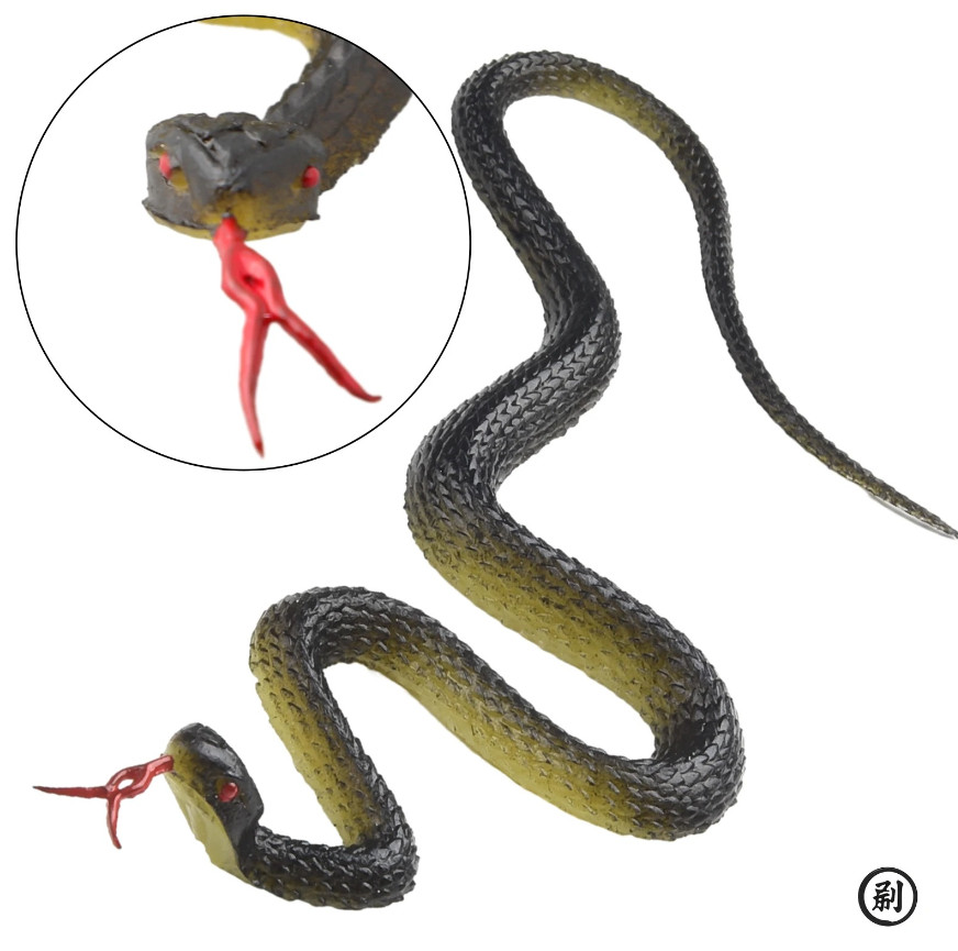 1pc Realistic Fake Rubber Snake Prank Scary Garden Toy Prop Toy Accessories