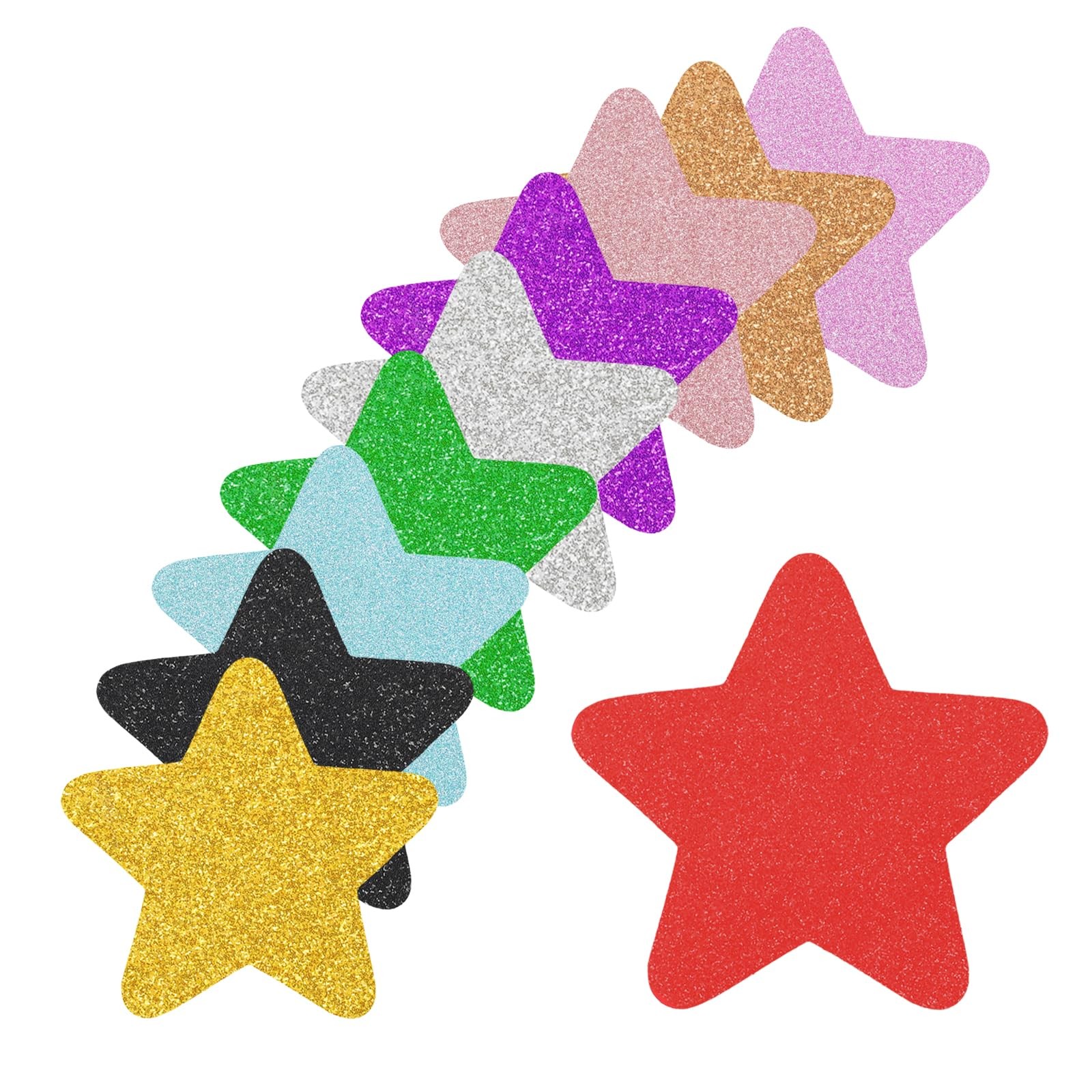 60 Pack Star Cutouts Paper Bulletin Board Decorations Multi-Color 3.4 x 3.4 I…