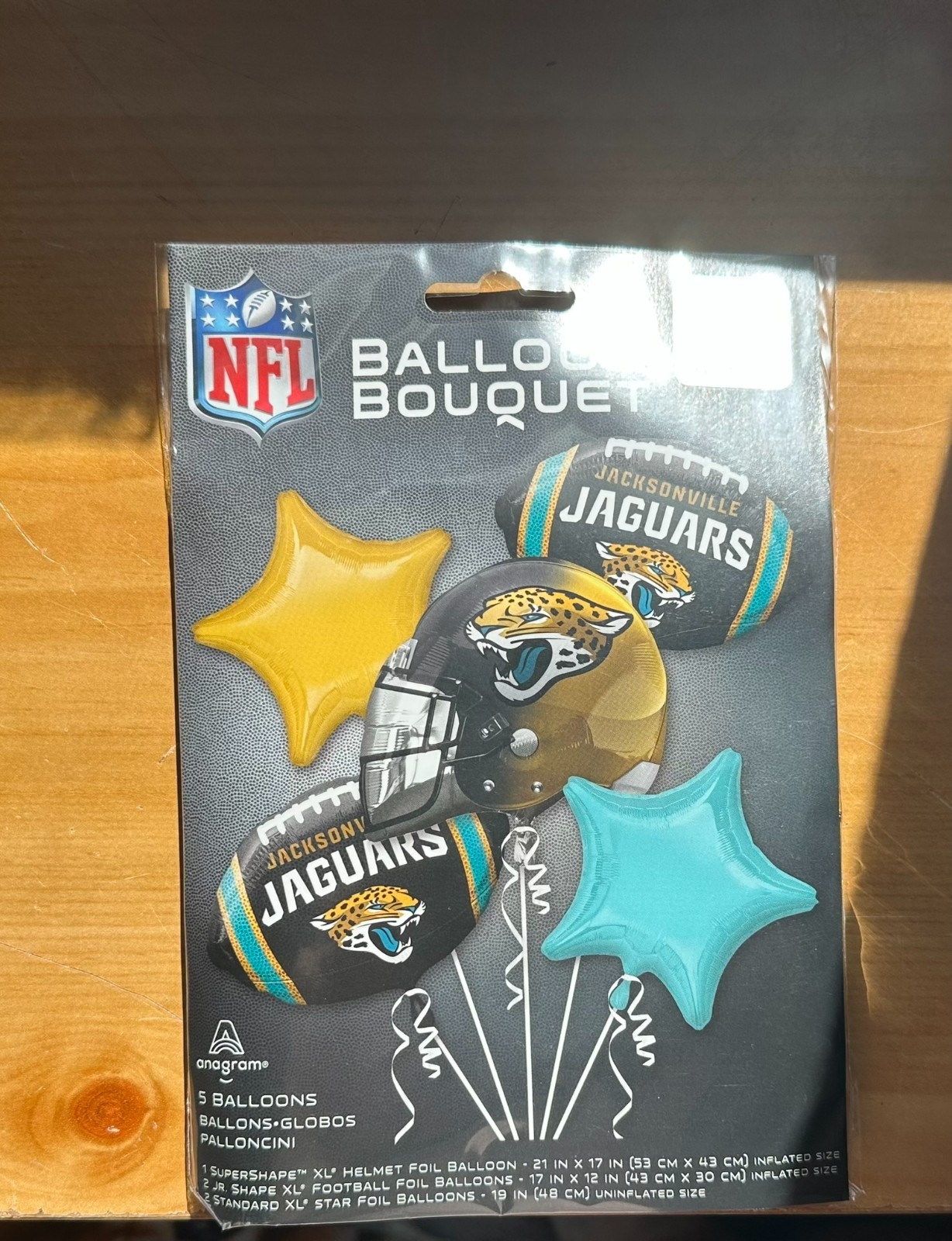 NFL 5 Piece Mylar Foil Balloon Bouquet