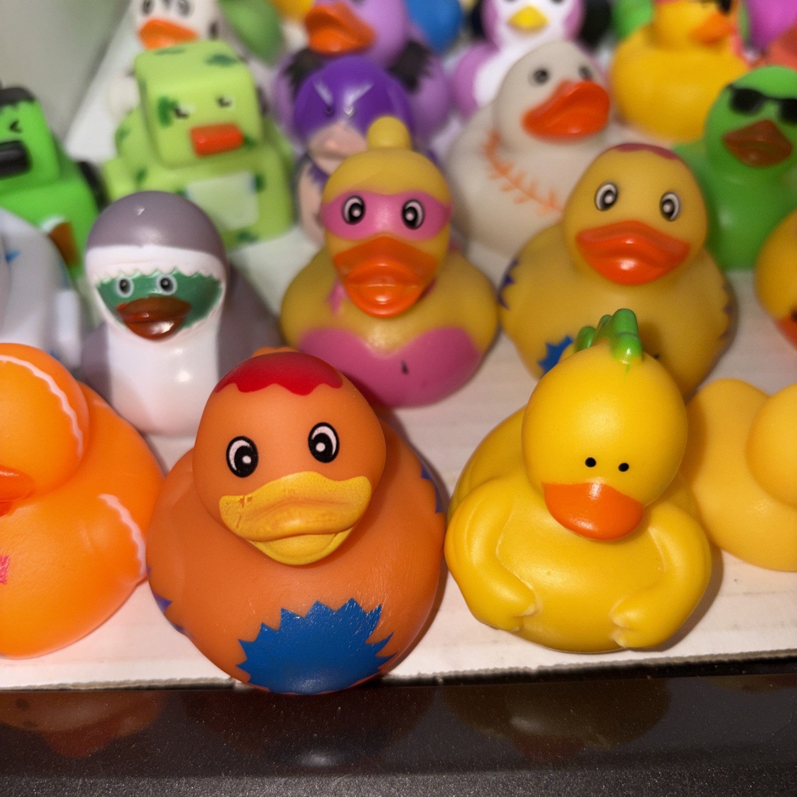 Rubber Ducks Duckies Lot Of 60+Jeep Play Ducked Party Favors No Duplicates 1”-3”