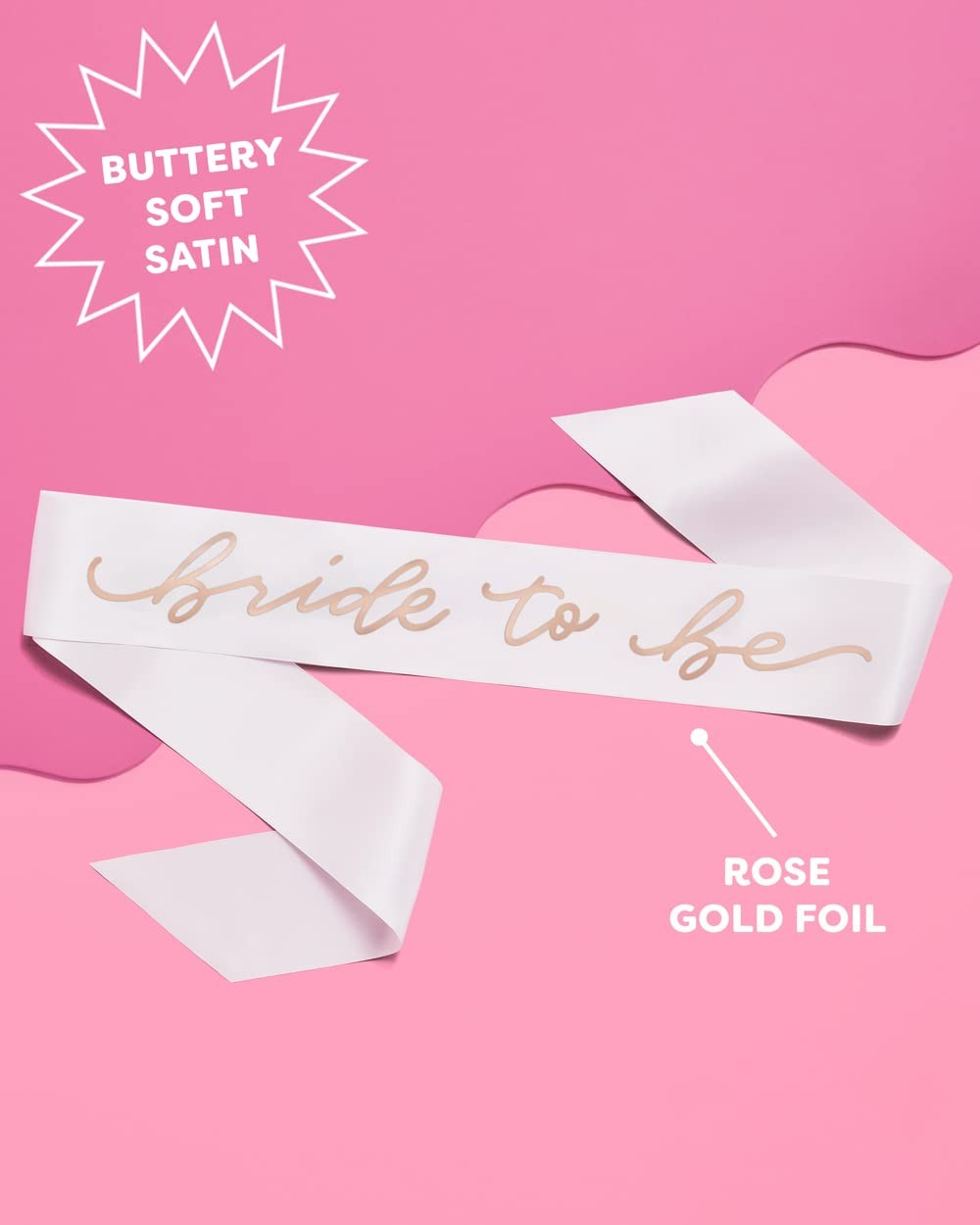 , Bride to Be Sash | Bachelorette Party Decorations White + Rose Gold, Bridal…