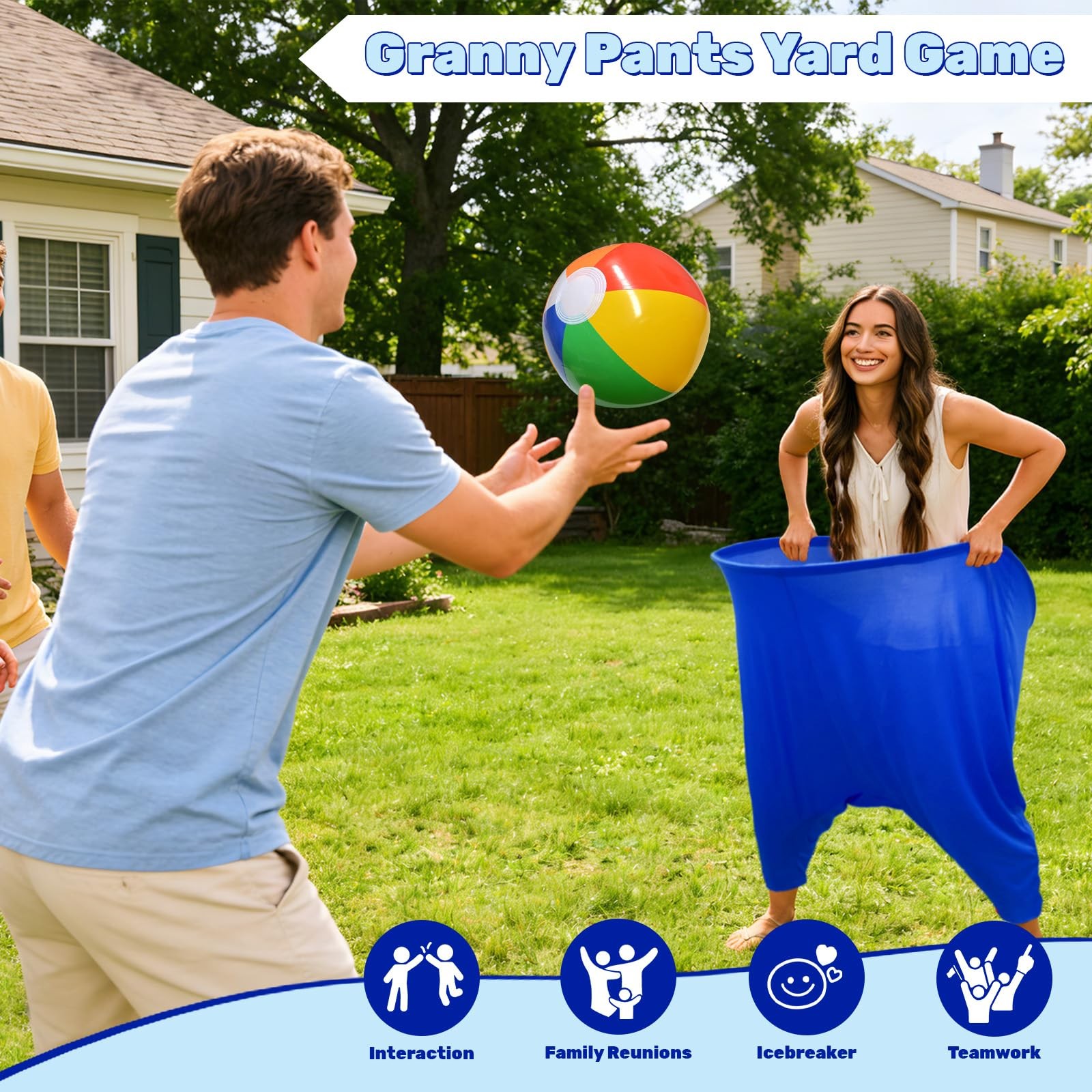 Granny Pants Yard Game Set, Granny Pants Party Outdoor Game with Bouncy Balls…