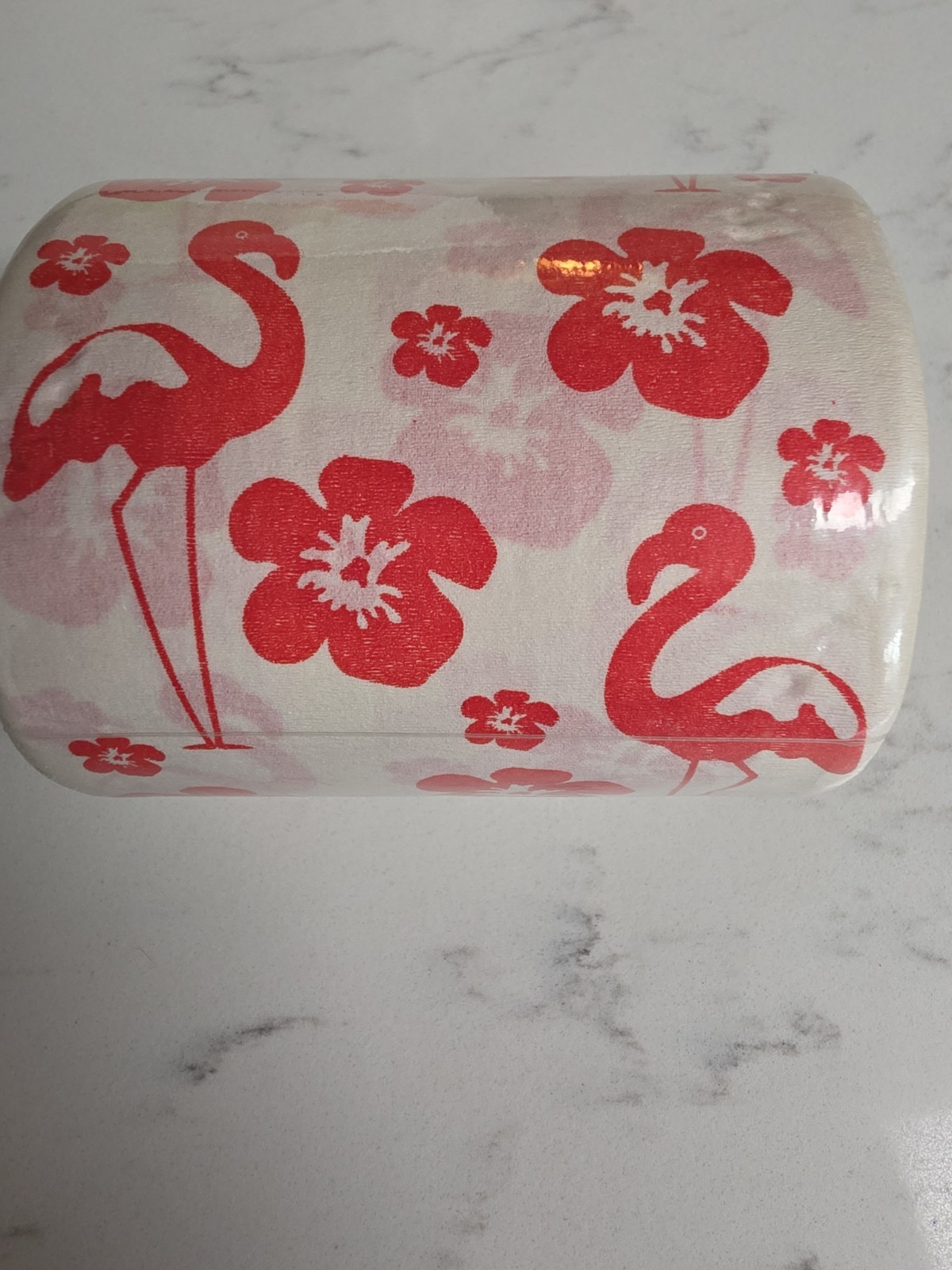 Luau Flamingos Print Toilet Paper Roll Oriental Trading NIP