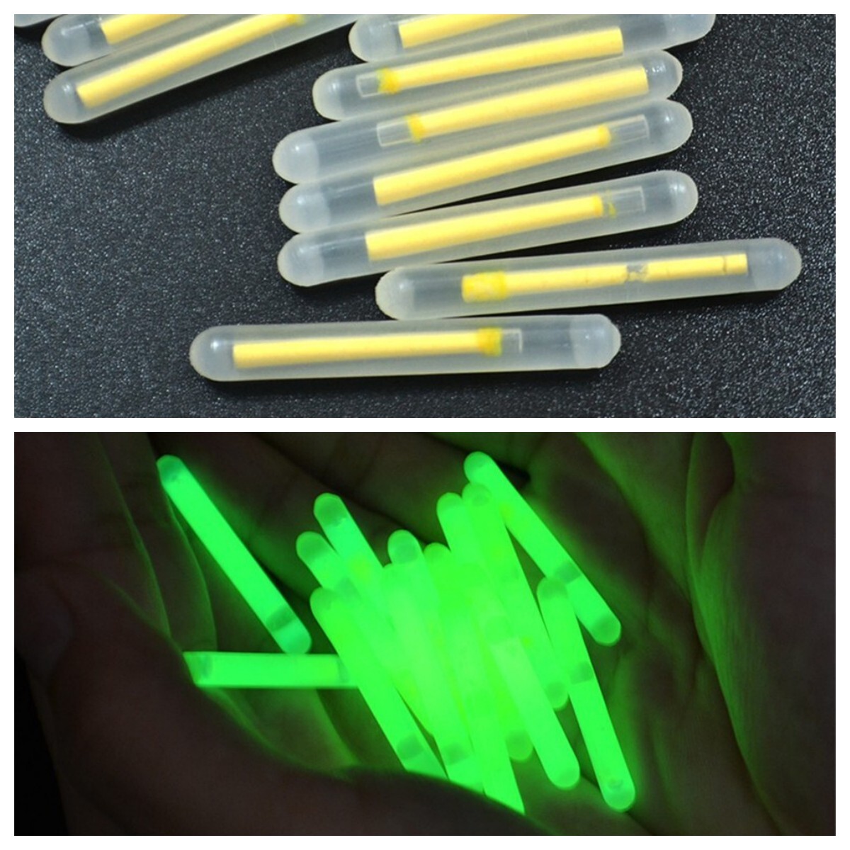 100PCS 1.5″ Green Mini Glow Sticks Fishing Light For Parties Fishing Light Stick