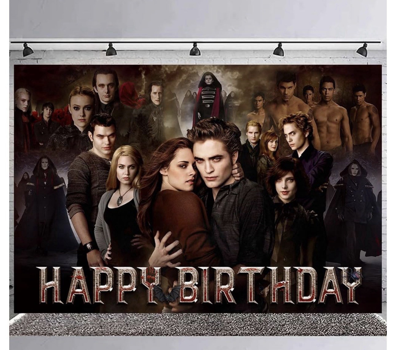 Brand New The Twilight Saga “Happy Birthday” Party Backdrop Banner