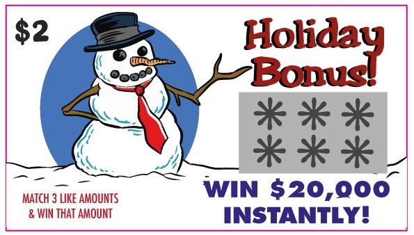 4 Fake Lottery Tickets Christmas designs 4 Assorted Designs Free Shipping