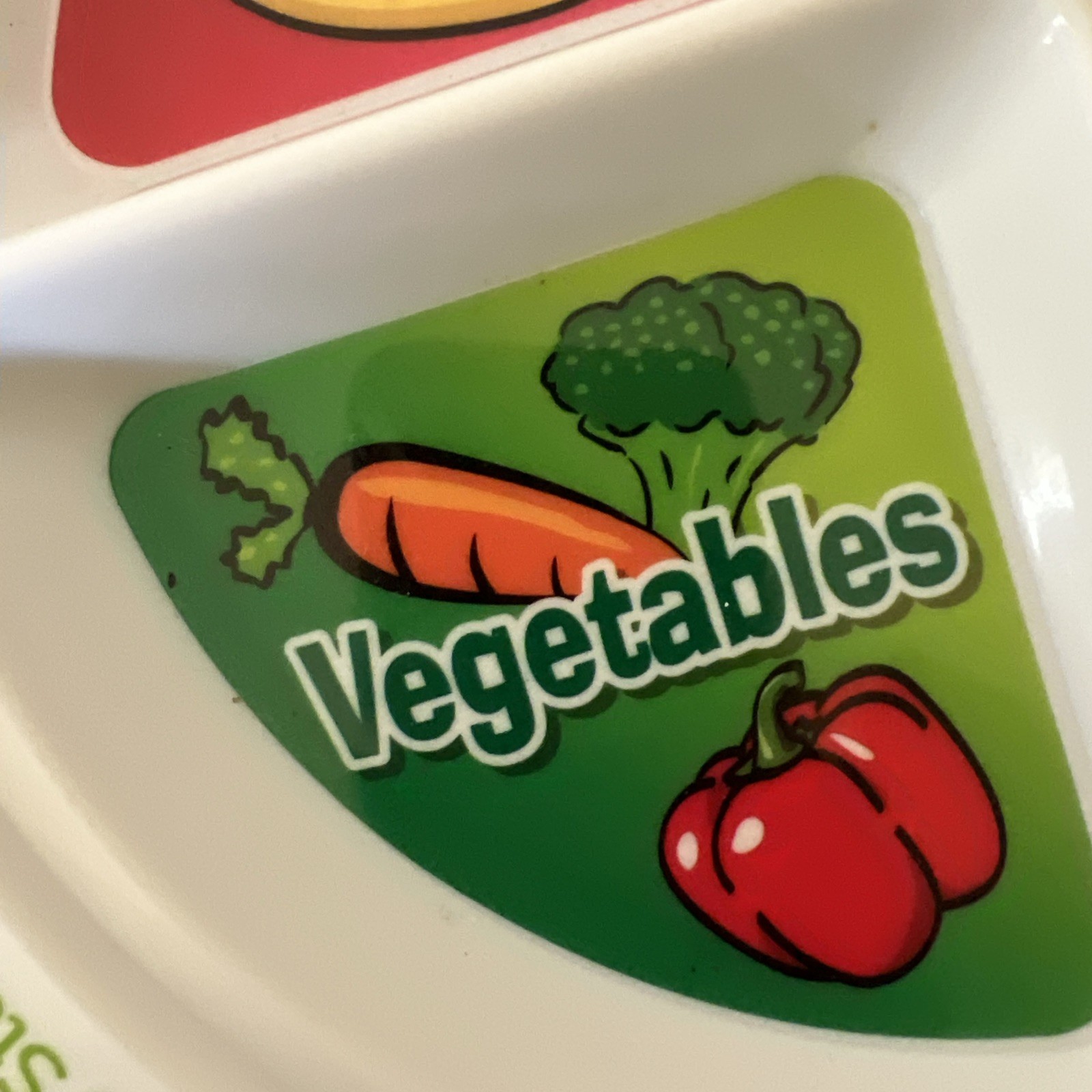 MyPlate Good Nutrition Divided Plastic Plates (Lot of 2)