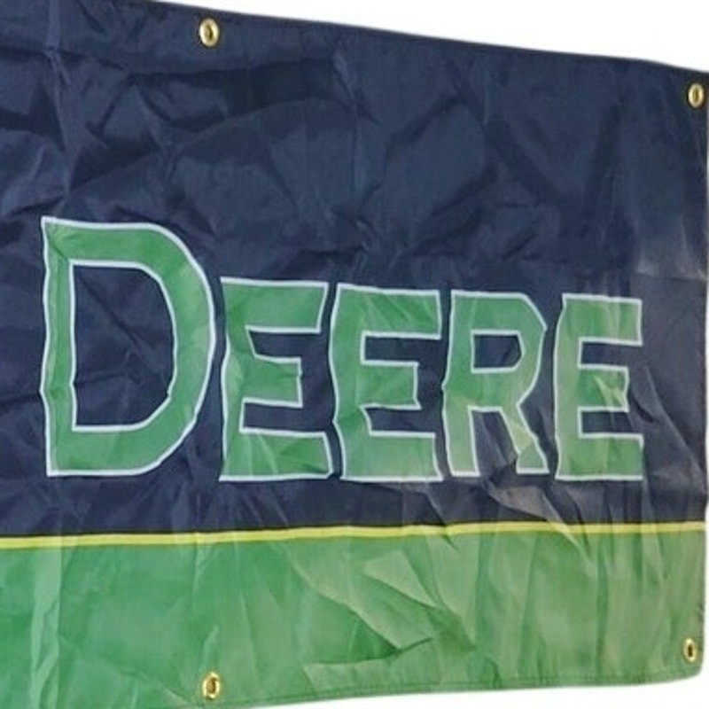 Kasflag John Deere Banner 2×8 ft Heavy Duty 150D Polyester with 8 Grommets
