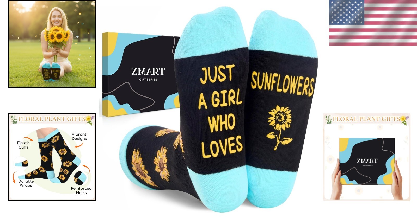 Funny Sunflower Socks for Adults | Unique Plant Lover Gifts for Any Occasion