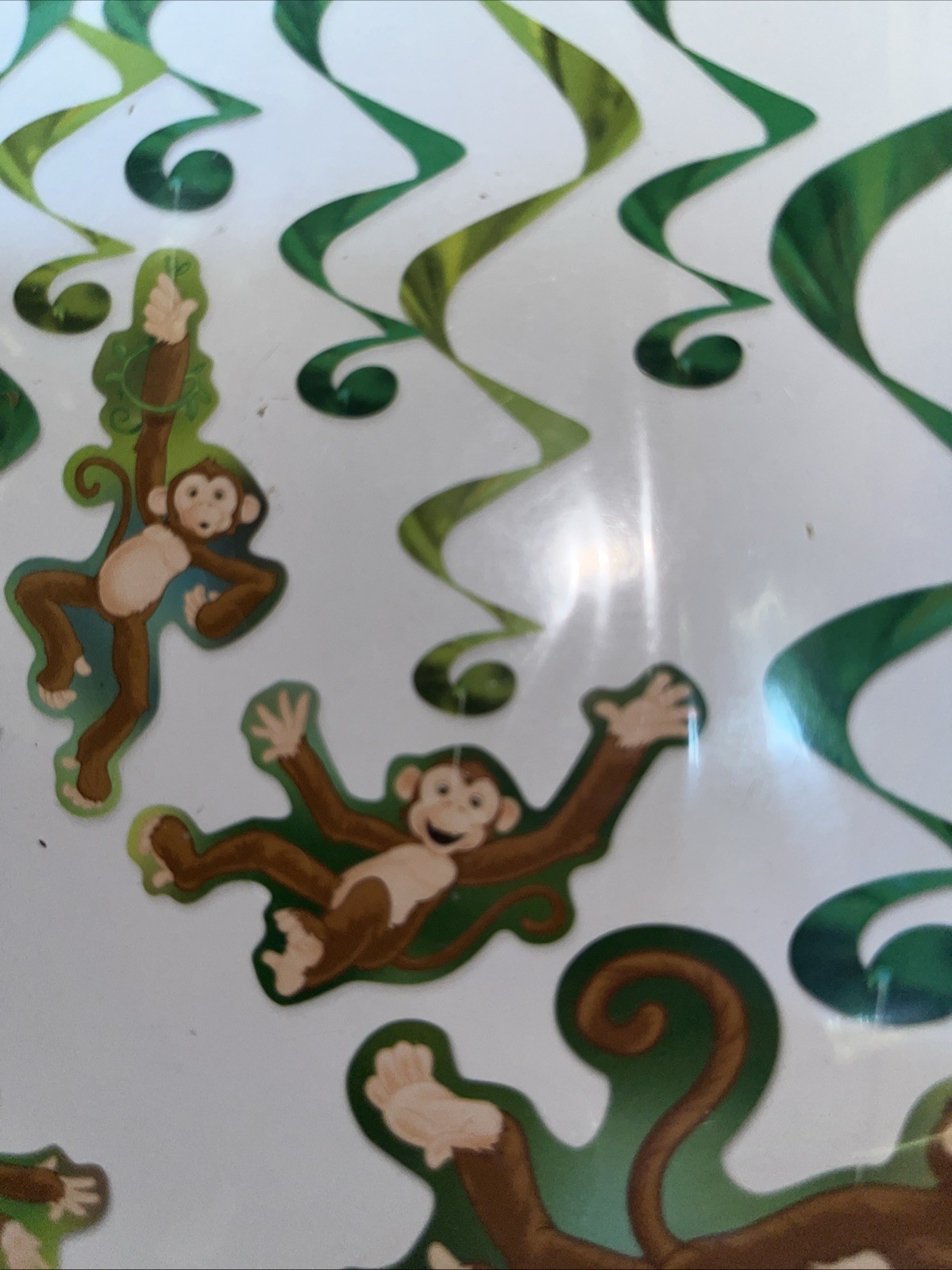 Monkey Whirls – Jungle | Party Supply | Decoration 12 Pk 17.5 In – 29.5 Inches