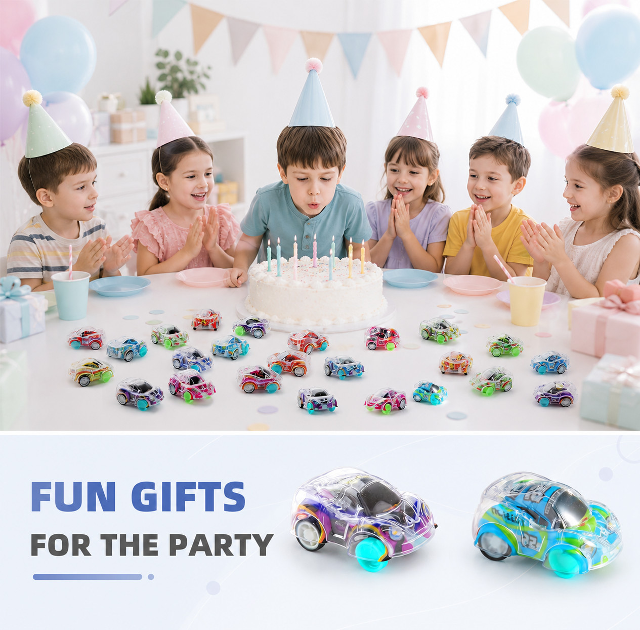 50 Mini Pull Back Cars for Kids Party Favors Treasure Box Classroom Prize Toys S
