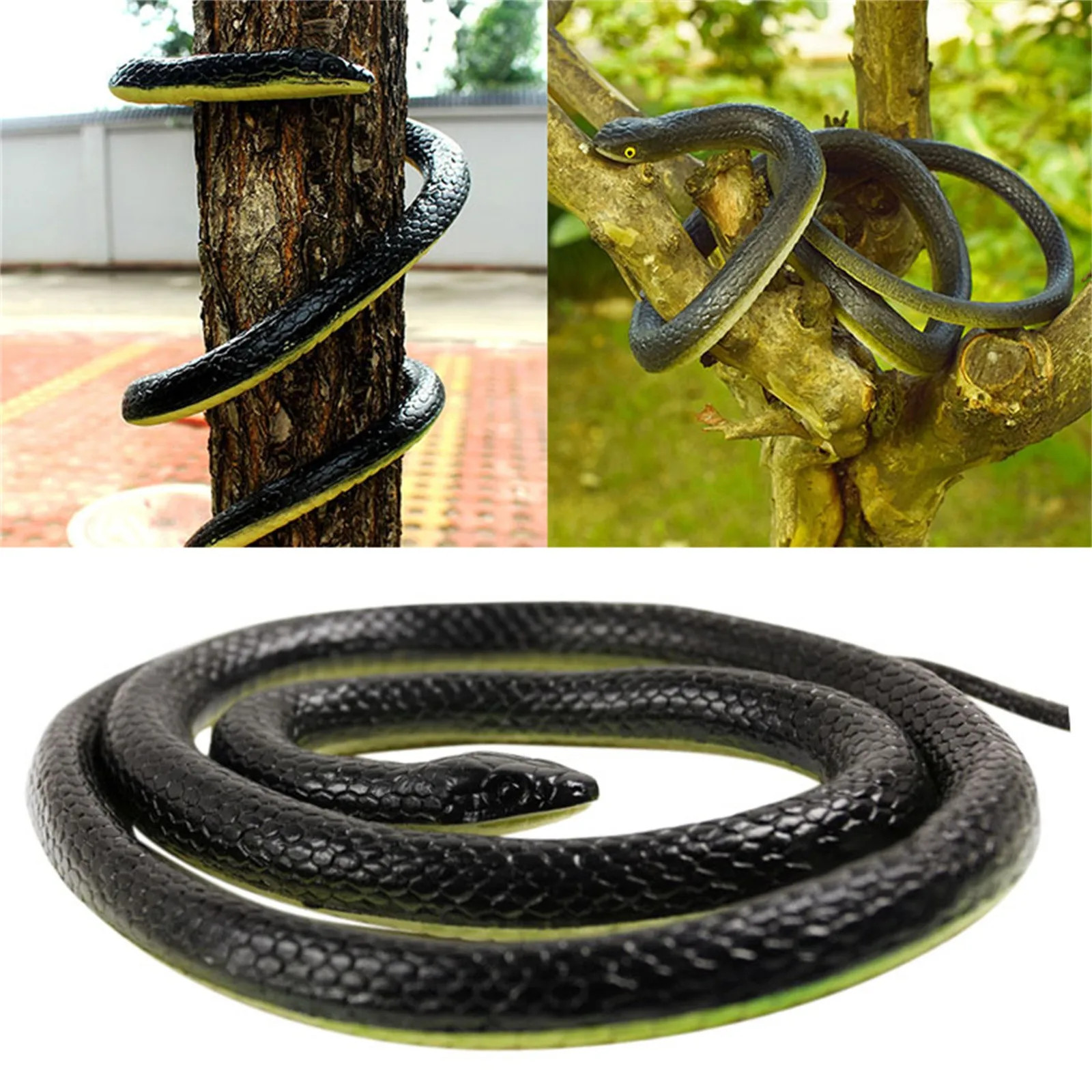 1pc Rubber Fake Realistic Snake Lifelike Scary Toy Prank Party Joke Easter Gifts