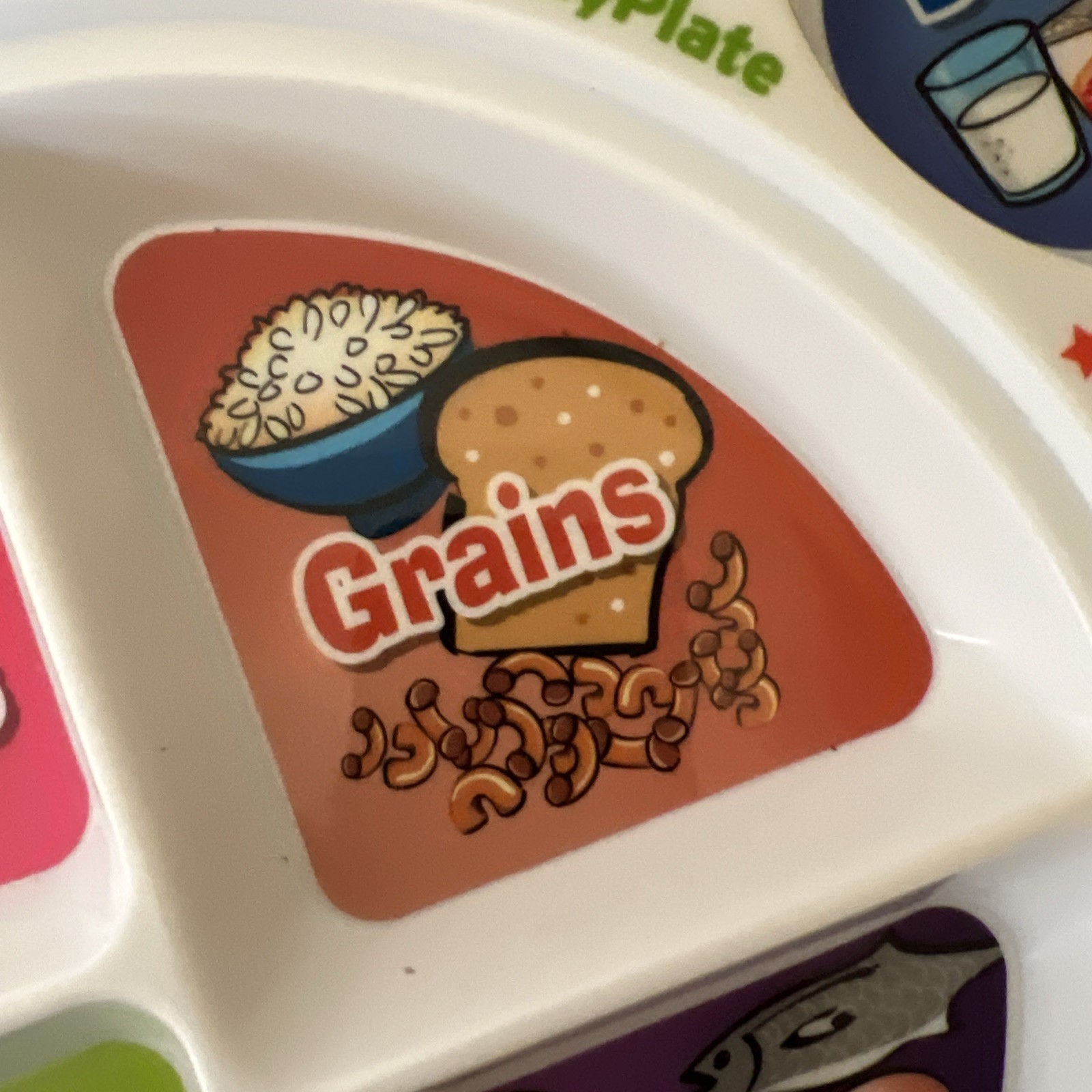 MyPlate Good Nutrition Divided Plastic Plates (Lot of 2)