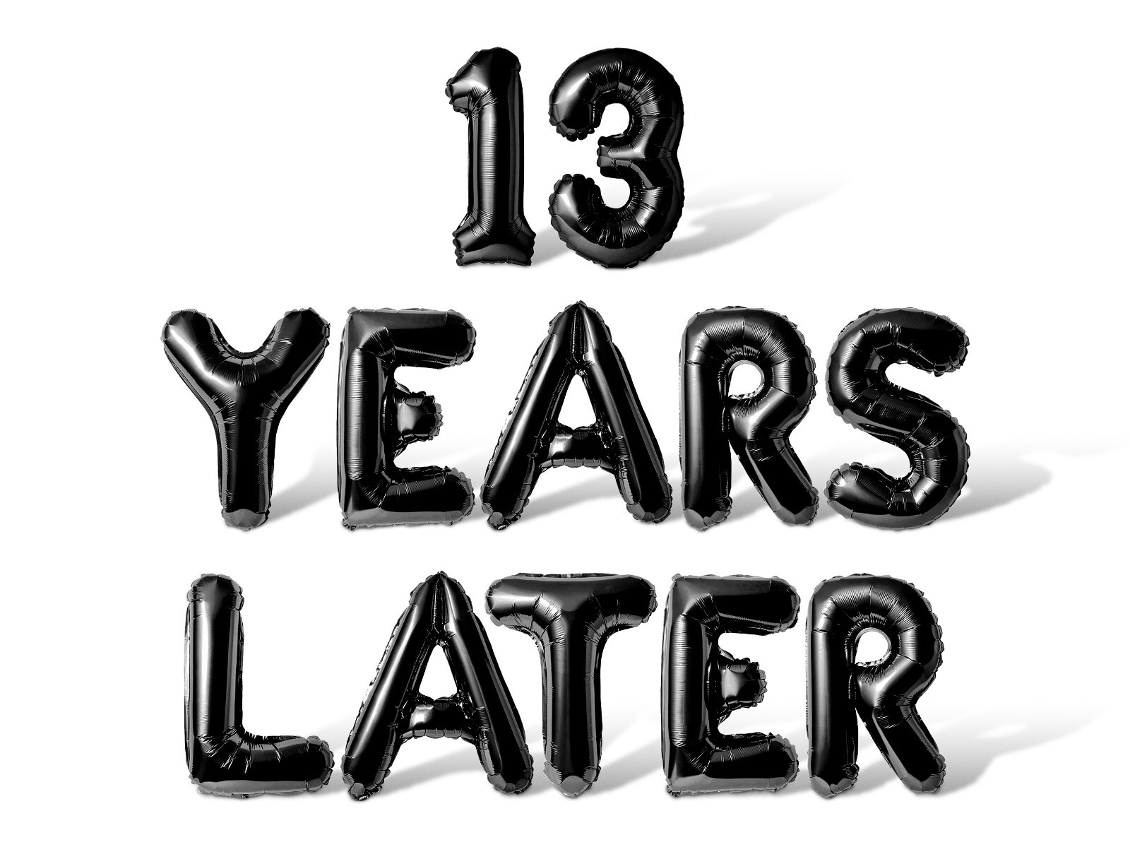 13 YEARS LATER Letter & Number Balloon Banner – 13th Birthday Party Decorations