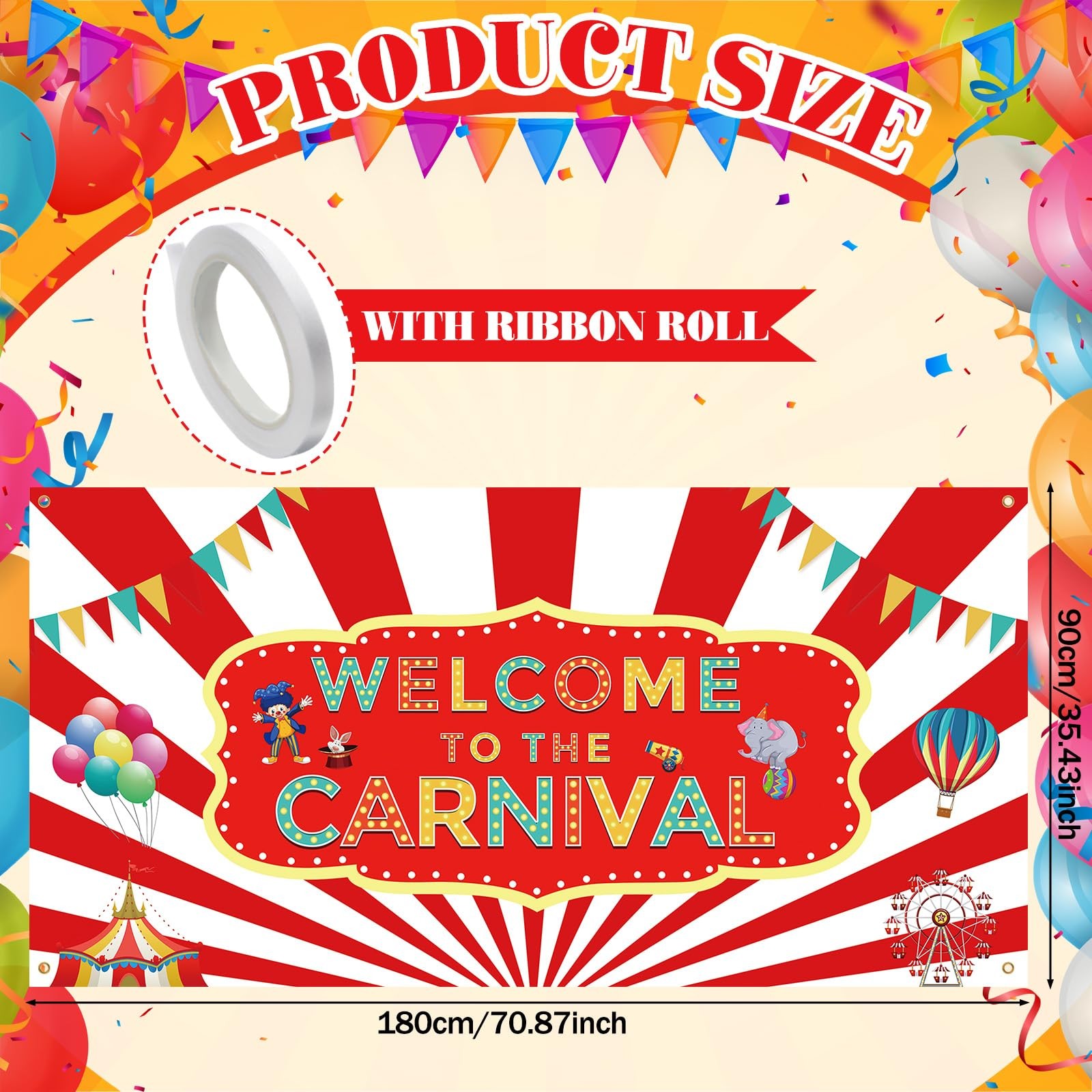 Welcome to the Carnival Banner Carnival Decorations Circus Party Innovative