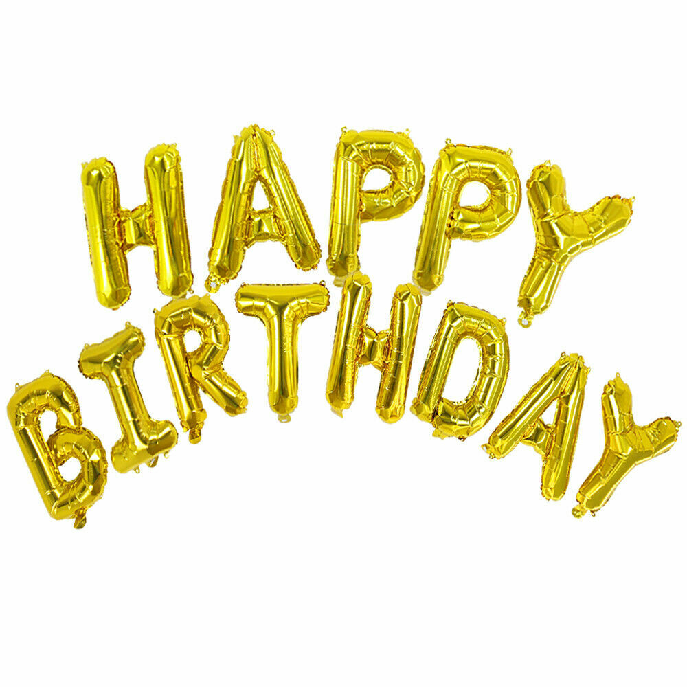 LARGE HAPPY BIRTHDAY SELF INFLATING BALLOON BANNER BUNTING PARTY DECORATION UK