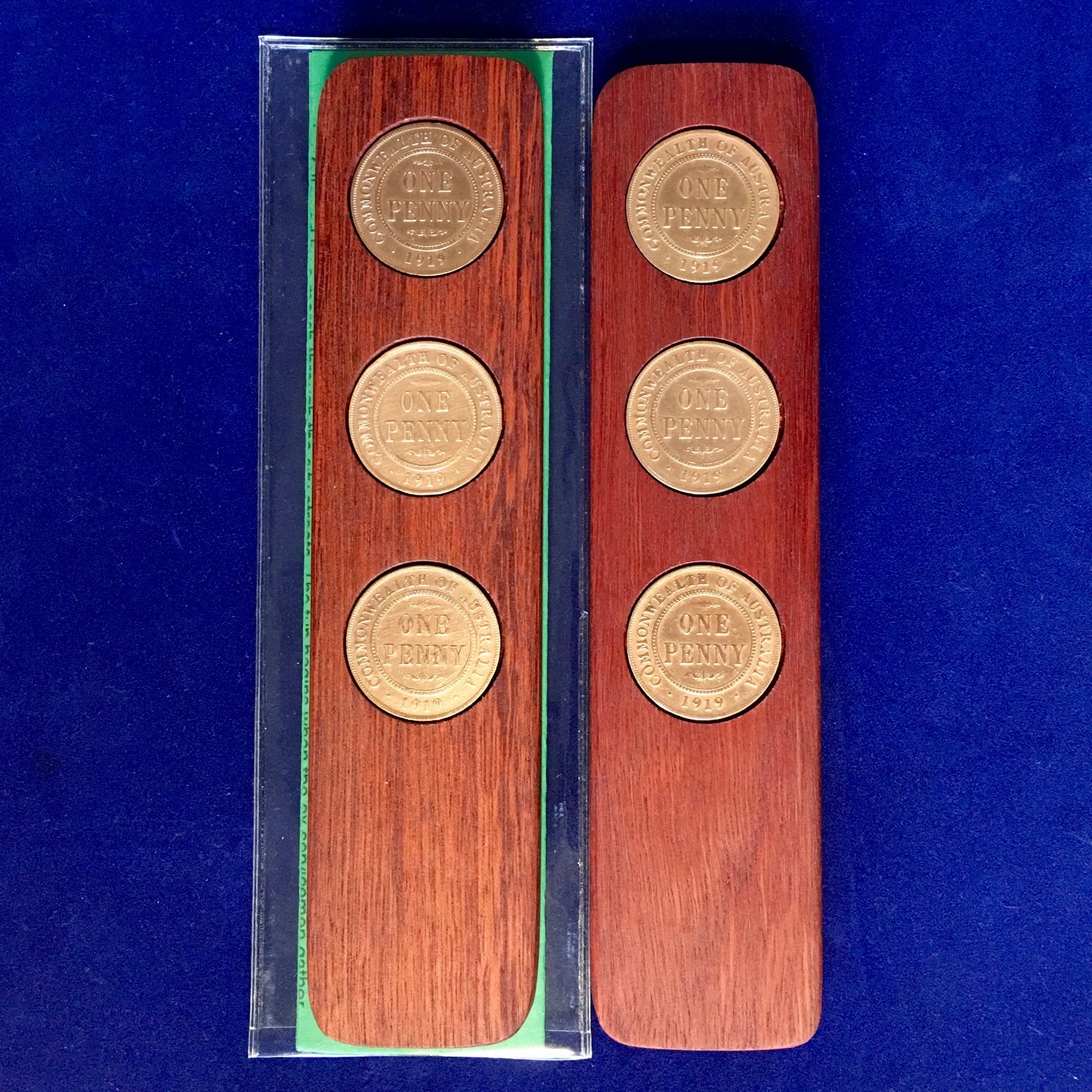 1944 Hardwood Two-Up Game Set Birthday Gift present 1944 Australian Penny two up