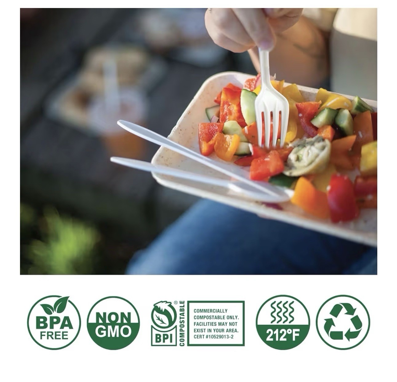🔥 Compostable Heavy Duty Forks – 2,000 Count Case – 10 Boxes – Free Shipping