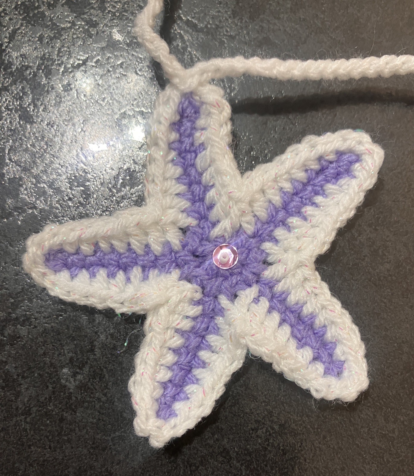 🌞 NEW Beach hut and star fish Hand Crochet Bunting Window camper summer Gift