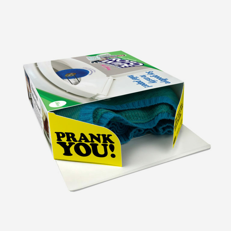 ROTO WIPE Prank Fake Gag Funny PARODY Joke Gift Box toilet paper insanity