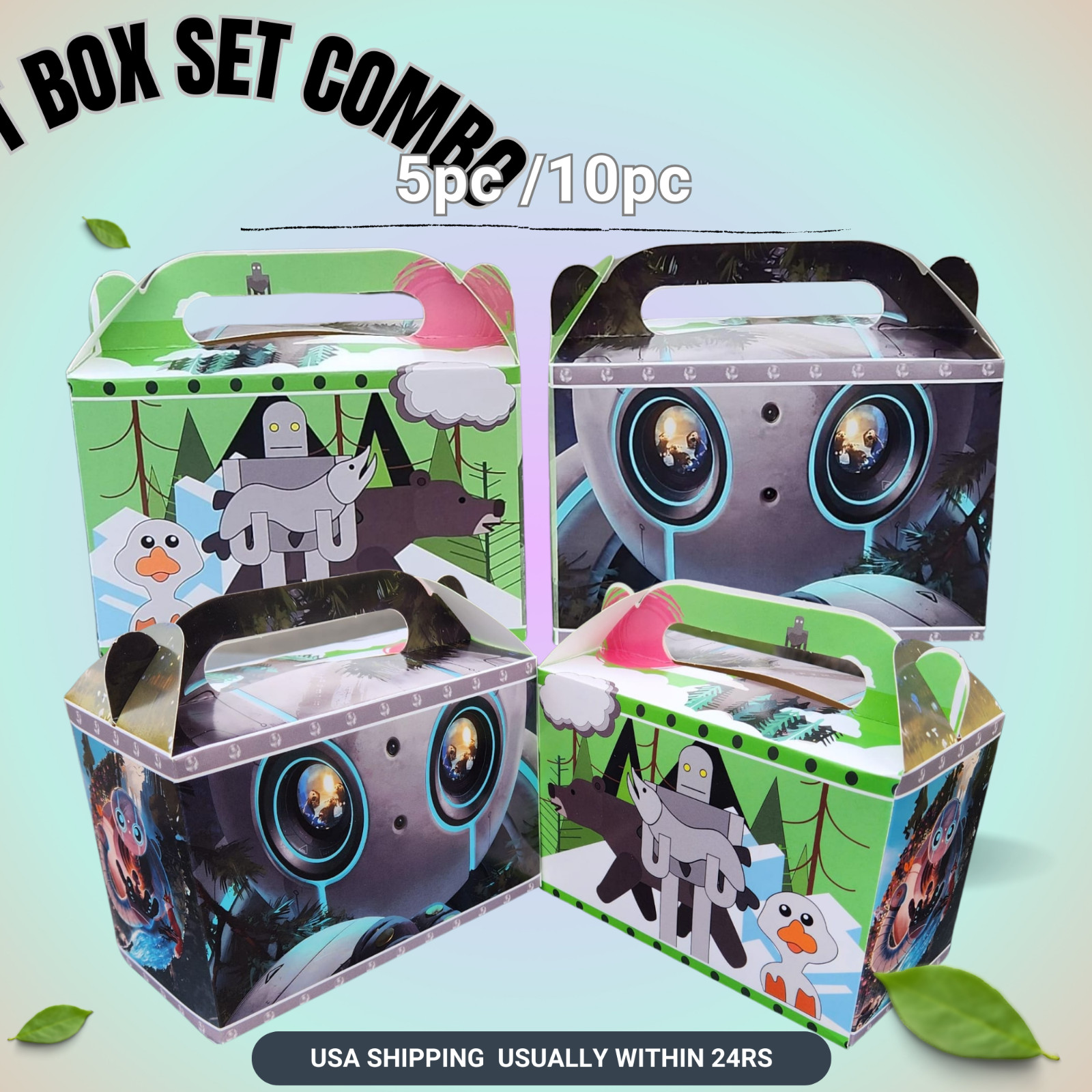 The Wild Robot Party Supplies happy birthday centerpiece decoration cup plate