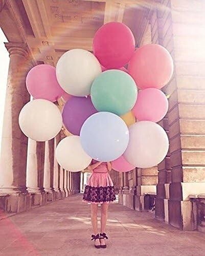 AnnoDeel 15pcs 36 inch Large Round Latex Balloons Super Big Thick Latex