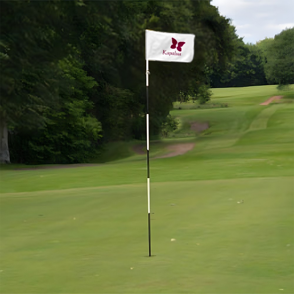 KAPALUA GOLF COURSE Golf Pin Regulation Tube Flag 13x20Inch white