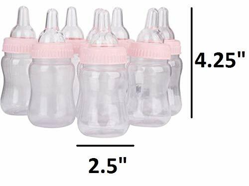 24 Fillable Bottles for Baby Shower Favors Blue Pink Party Decorations Girl Boy