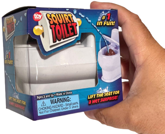 Funny SQUIRT TOILET Lift Seat Squirting Shoots Water Joke Prank Gag Gift Poop