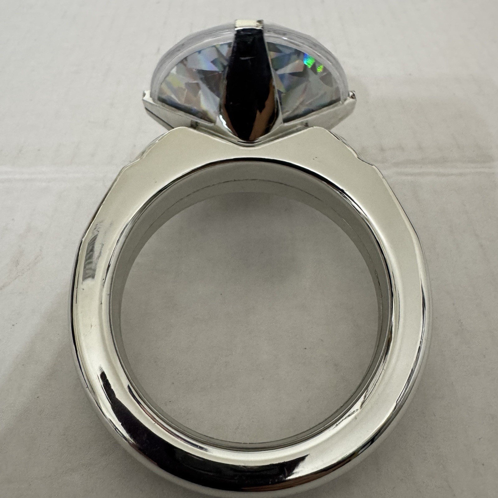 4″ JUMBO DIAMOND RING BACHELORETTE Party Gift Joke Gag Big Fake Rock Plastic Toy