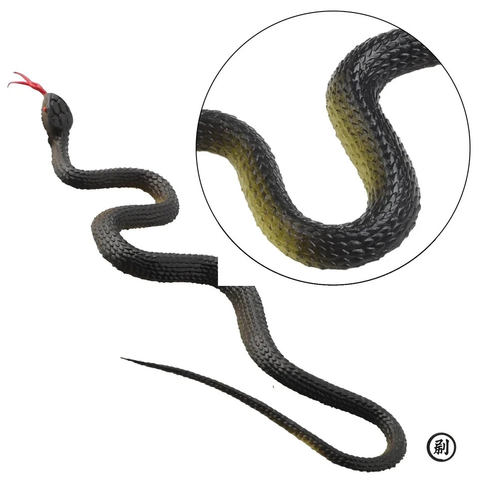 Fake Rubber Snake Toy, 45Cm Realistic Prank Trick Toy with Tongue Stick Out, Per