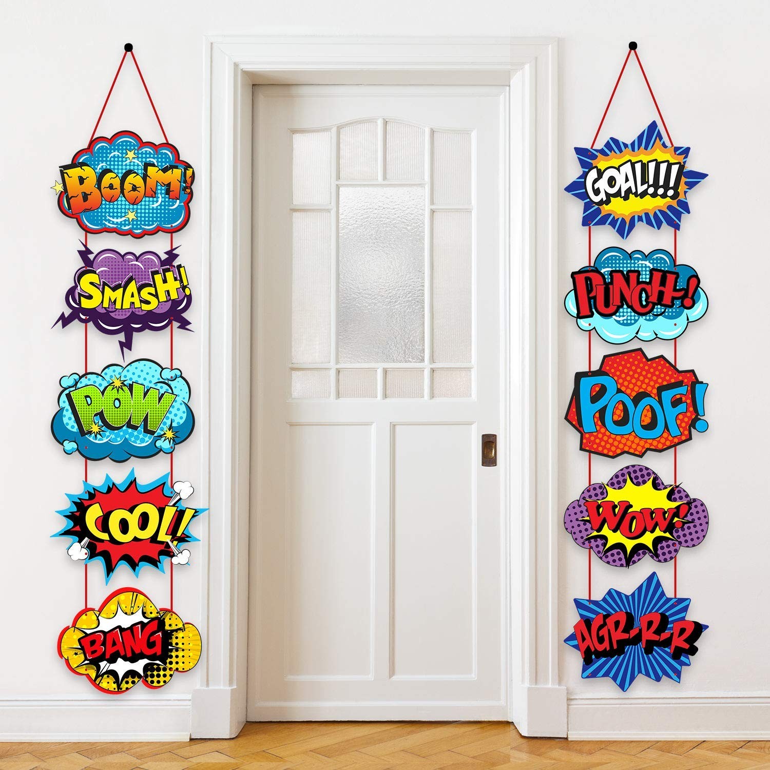 Hero Themed Cutouts, Fun Party Supplies, Wall Banner Decor, Multicolor